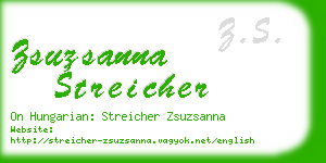 zsuzsanna streicher business card